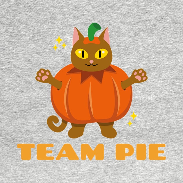 Team Pie Cat Pumpkin Pie Thanksgiving Halloween by TV Dinners